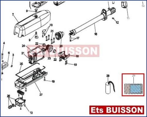 FAAC 415- Condensateur N°29 Référence 7601351